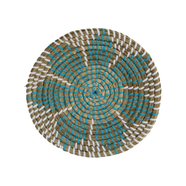 EC-MANDCORB20 Assiette décorative en jonc 20 cm, Mandala