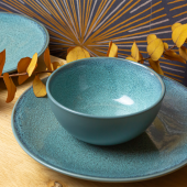 Collection Regina : assiettes, bols bleus et verts designs | Ard’time